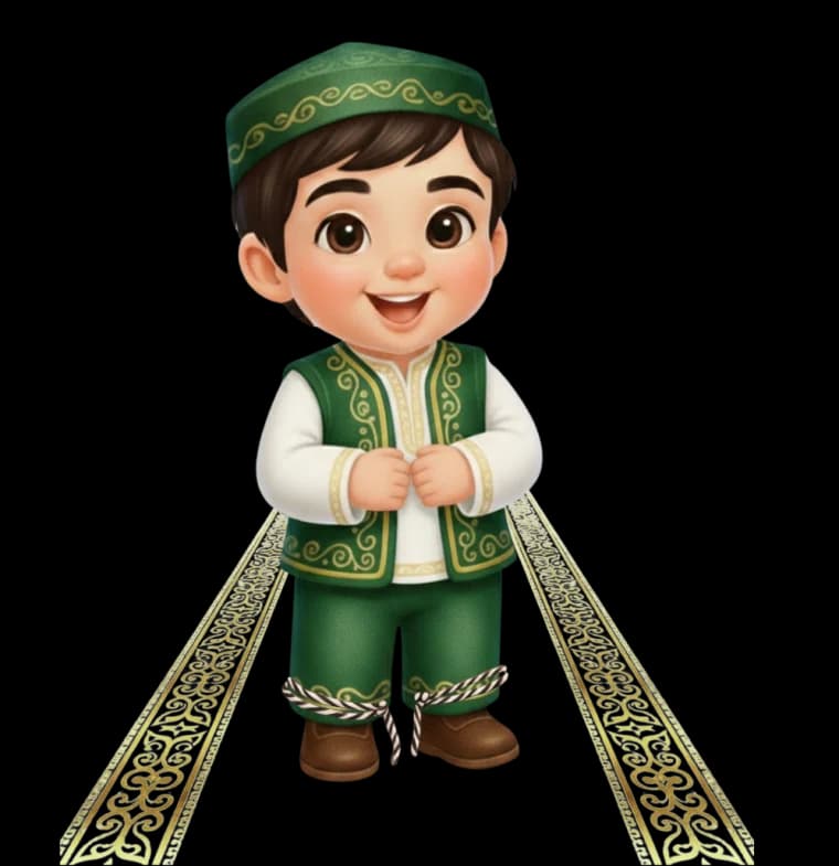Улуттук кийимчен наристе